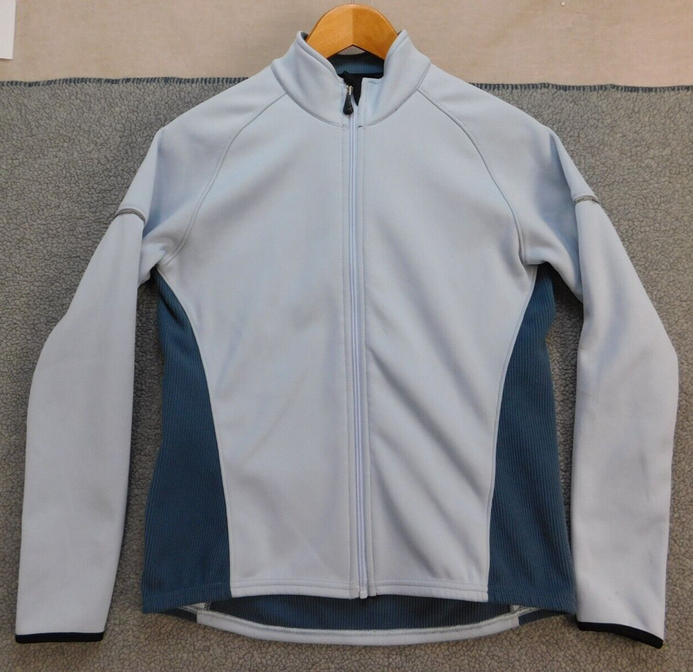 Nashbar Women's M Light Blue Windbreaker Stand Up Collar Jacket